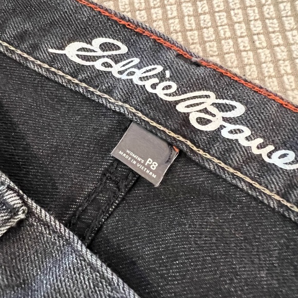 Eddie Bauer Boyfriend High Rise Slim Jeans Gray Size 8 Petite - Picture 8 of 10